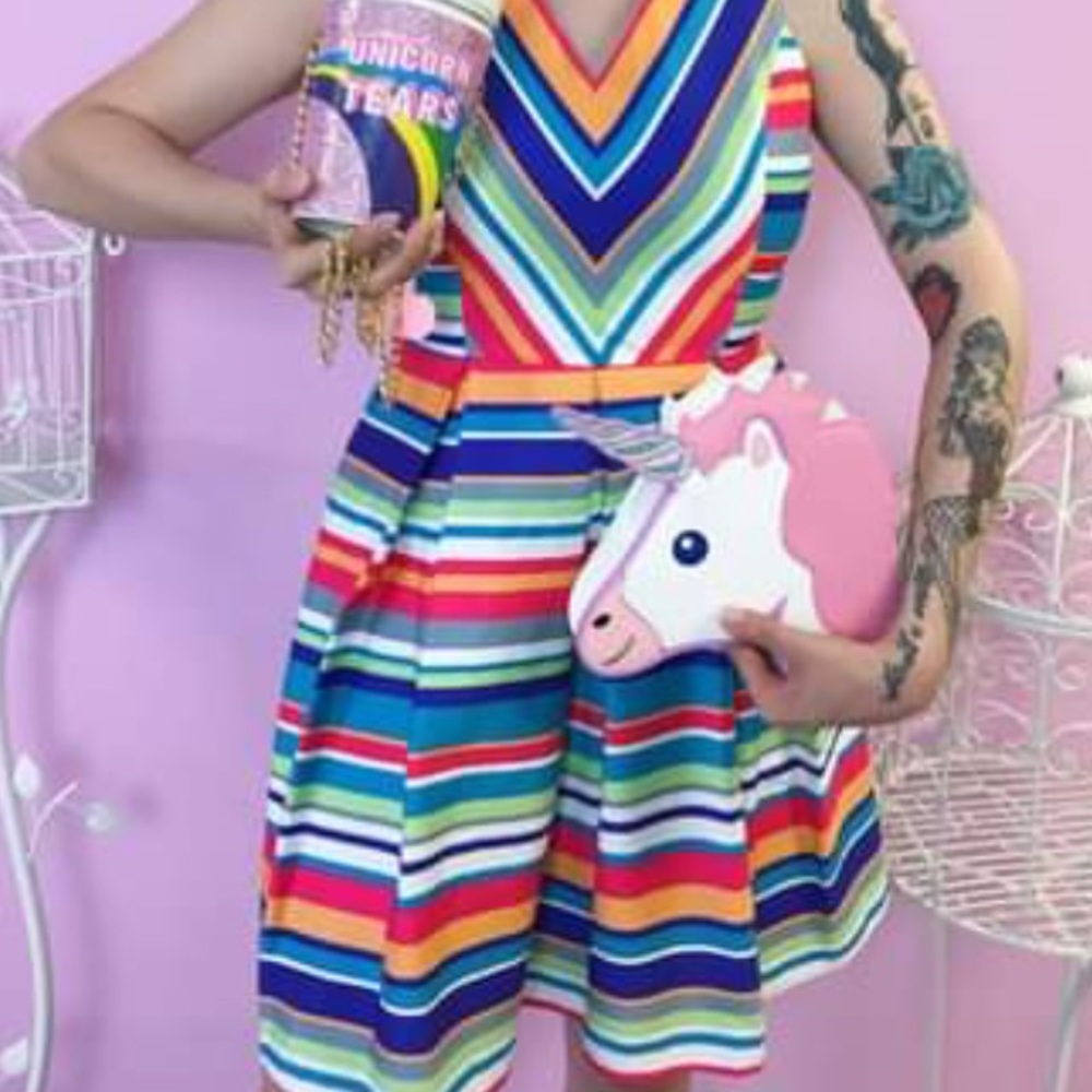 🌈 Rainbow Eva Rose dress 🌈